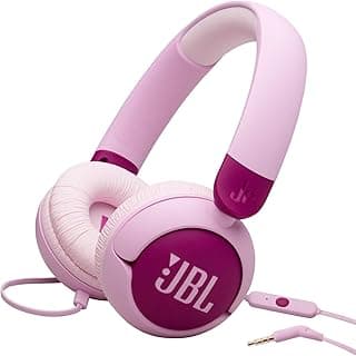 JBL سماعات راس سلكية للاطفال من جيه ار 320، صوت امن (<85 ديسيبل)، ميكروفون مدمج، عصابة راس مبطنة ناعمة، وسادة اذن مريحة، تصميم صغير وقابل للطي، كابل مسطح من جانب واحد - ارجواني
