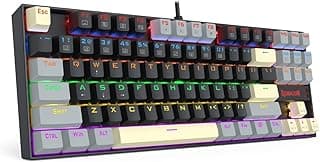 لوحة مفاتيح ألعاب ميكانيكية سلكية بألوان قوس قزح K552 LGY-R إصدار كومارا من ريدراجون، مصنوعة من ماكينات عالية الدقة، أغطية مفاتيح مزدوجة الحقن، جميع المفاتيح لا تتعارض عند الضغط - مفتاح بلون أزرق