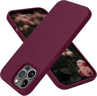 Compatible with iPhone 13 Pro (6.1 Inch) Case, Liquid Silicone Case, Full Body Protective Cover, Shockproof, Slim Phone Case, Anti-Scratch Soft Microfiber Lining (Wine Red)