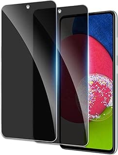 اسكرينة حماية للخصوصية لهاتف سامسونج Galaxy A52s/A52 زجاج مقوى مضاد للتجسس، صلابة 9H، مضاد للبصمات، بدون فقاعات، فائق المقاومة، شفاف، عبوة من 2