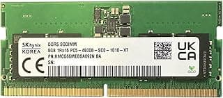 وحدة ذاكرة رام اس كيه-هاينكس 8GB DDR5 4800MHz SODIMM PC5-4800B-SC0 1Rx16 1.1V SO-DIMM 262 دبوس للألعاب المنزلية واللاب توب والنوت بوك (HMCG66MEBSA092N BA) (او اي ام)