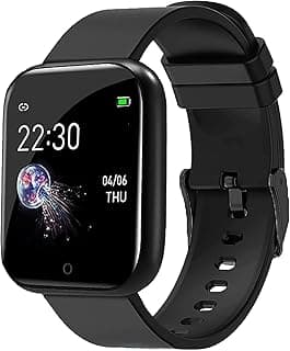 M1 Smart Watch for Men - Smart Watches for Men Women, Bluetooth Smartwatch Touch Screen Bluetooth Smart Watches for Android iOS Phones Wrist Phone Watch, Women - Royal Black ID116 Smart Watch