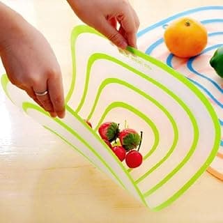 Silicone Chopping Mat Set for Vegetables, Fruit, Fish, and Meat, 4 Pieces, .bl