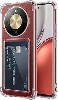 Clear TPU Shockproof Case with Card Holder & Camera Protection – Transparent Anti-Slip Protective Cover Compatible With Honor X9D