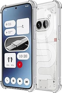Protective Shock Absorption Bumper Transparent soft Armor Case For Nothing Phone 2A 5G (Clear)