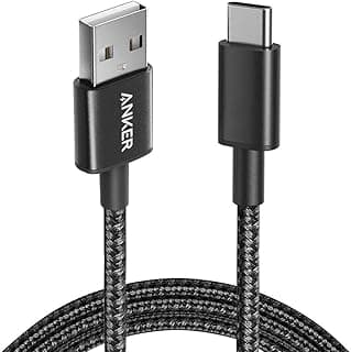 كابل USB-C الى USB A 3.0 من انكر (6 قدم/1.8 متر)، كيبل شحن مضفر من النوع سي عالي المتانة متوافق مع جميع اجهزة اندرويد والمزيد