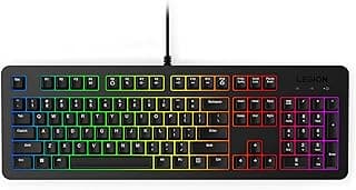 Legion K310 RGB Wired Gaming Keyboard, Quiet Key Membrane Switches, Ultra-Fast Reaction Times with Tactile Keys,5-Zone RGB Illumination, Compact Design