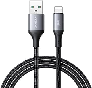 S-A28 فلاش سيريز كابل بيانات شحن سريع 3A - سبيد جوي روم USB-A إلى Lightning طول 1 متر - أسود