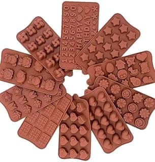 قوالب شوكولاتة سيليكون احترافية Set of 2 Silicone Chocolate Molds | لعمل حلويات منزلية بسهولة ودقة