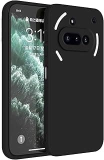 HAFFAN TPU Silicone Case Compatible with NothingPhone (3A) (6.77"), Protective Mobile Phone Case - Black