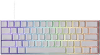 FUN60 Pro Rapid Trigger Gaming Keyboard 8k SP Magnetic Switch HE Keyboard Wired 60% White Shine-Through (Glare Magnetic Switch)