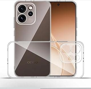 جراب لهاتف اوبو Reno 15 Pro، جراب خلفي شفاف كريستالي من السيليكون فائق النحافة وممتص للصدمات من TPU الناعم لهاتف اوبو Reno 15