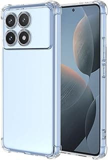 جراب شفاف لموبايل شاومي Poco F6 Pro 5G - تصميم بنقشة كول، جراب حماية نحيف، جراب موبايل ناعم شفاف من الـ TPU مقاوم للصدمات (شفاف)