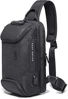 Fashion Waterproof Chest Bag Large Capacity 7082 BANGE New Oxford Black