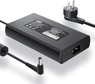 شاحن مزود طاقة للاب توب الالعاب، قدرة 180 وات لاجهزة اسوس روج ستريكس G750JM G750JW G752VL G752VM G752VT GL702VM GL502 GL502V GL502VT GL502VS GL502VM GL502VY محول تيار متردد , عدد 1، عدد 10