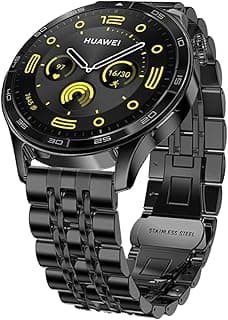 سوار معدني 22mm لساعة هواوي GT4/GT 3/GT 2 46mm، هواوي Watch 4 46mm، هواوي Watch 4 Pro 48mm، سوار ستانلس ستيل بديل لهواوي Watch 3/3 Pro