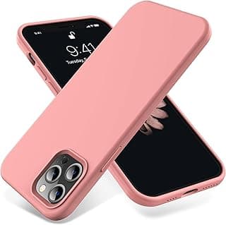 Dl3 Mobilak Compatible with iPhone 14 Pro (6.1 Inch) Case, Liquid Silicone Case, Full Body Protective Cover, Shockproof, Slim Phone Case, Anti-Scratch Soft Microfiber Lining (Pastel Pink)