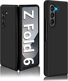 جراب من السيليكون السائل زد فولد 6 لموبايل سامسونج جالاكسي Z 5G موبايل رفيع للنساء والفتيات مصنوع جل ناعم ومطاط للغاية ومضاد للخدش 5G 7.6 انش اسود