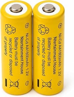 بطارية AA1800 قابلة لإعادة الشحن Ni-Cadmium 1.2V 1800mAh (عدد 2)