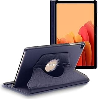 جراب ebestStar متوافق مع سامسونج Galaxy Tab A7 10.4 T505، حامل دوار 360 درجة، جلد PU (أزرق داكن)