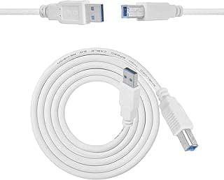 Exon X1103 USB 3.0 Printer Cable Male to Male for Scanner/Printer HP, Canon, Dell, Epson, Lexmark, Xerox, Samsung and More 5Meters - Black