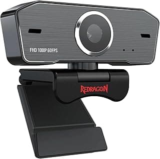 كاميرا ويب GW801 هيت مان بلس للبث المباشر والألعاب FHD 1080 بكسل، ميكروفونات مزدوجة بتقنية خفض الضوضاء، عدسة عريضة 72°، تصحيح الضوء اوتوماتيك، اتصال USB مباشر من ريدراجون