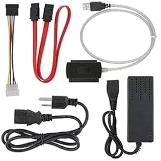 كابل تحويل من Sata/pata/ide إلى USB 2.0 لهارد ديسك أو محرك أقراص 2.5/3.5 بوصة مع محول طاقة خارجي