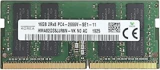 لابتوب ايه 1 تيك 16GB DDR4-2666MHz CL19 260 دبوس سوديم RAM 1.2 فولت رتبة واحدة غير اي سي ذاكرة مطورة مؤقتة متوافقة مع وحدة اس كيه هاينكس الاصلية ضمان 3 سنوات
