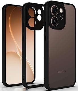 جراب فاخر كريستال Q Series بإطار أسود لهاتف Oppo Reno 15 Pro