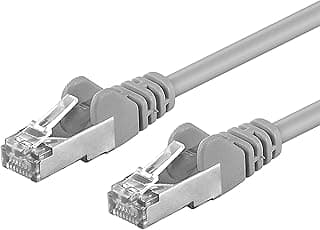 كابل شبكة Ethernet من PremiumCord بطول 50 متر، CAT6a، سرعة 10Gbit/s، حماية S/FTP PIMF، نحاس 100%، مرن وقوي RJ45، رمادي