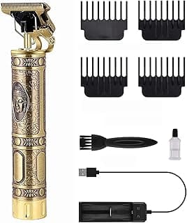 Tallin™ Electric Hair Clipper Rechargeable Shaver Low Noise Professionals Design Perfect Shaver And Haircut Rechargeable Beard And Moustaches Hair Machine And Trimming(Gold Color & 1 Set)