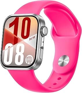 Silicone Band Compatible with Huawei Watch Fit 5 / Fit 5 Pro / Fit4 / 4 Pro/Fit 3 Sports Strap for Men Women Breathable Soft Replacement Strap Adjustable Waterproof Sports Straps