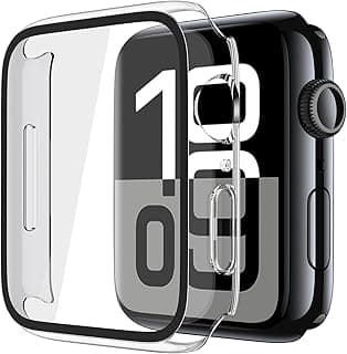 2 Pack Tempered Glass Case Compatible for Apple Watch Series 11 (2025) Series 10 46mm, Hard PC Screen Protector Protection Ultra-Thin Lightweight Scratch-Resistant Cover for iWatch, Transparent