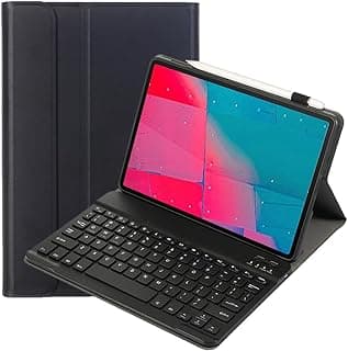 جراب كيبورد لجهاز لينوفو Tab M10 Plus مقاس 10.3 بوصة (TB-X606F/TB-X606X) / K10 (TB-X6C6)، غطاء ذكي مع كيبورد بلوتوث لاسلكي مغناطيسي قابل للفصل QWERTY اسود