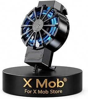 Xmob Mobile Phone Cooler Cooling Fan, Turbo 7 Blades, Fast Cooling, Extendable Clip, Suitable for Gaming