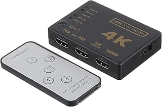 Keendex kx2266 hdmi switch 5x1 with ir wireless remote control (support ultra hd 3d 4k) - black