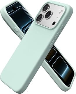 جراب ORNARTO لهاتف iPhone 17 Pro (6.3 بوصة)، جراب سيليكون سائل فاخر، حماية كاملة، مطاط جل ناعم، بطانة مايكروفايبر مضادة للخدش، جراب مقاوم للصدمات، أخضر مينت