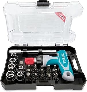 Total Premium Quality 24 pcs Bits Set with T-Handle Ratchet Wrench - T.O.T.A.L (TACSD30186)
