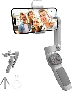 مثبت جيمبال ZHIYUN Smooth Q3 للهواتف الذكية مع حامل ثلاثي وإضاءة مدمجة وزوم للفلوج ويوتيوب وتيك توك