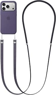 Lanyard Crossbody Strap for iPhone 17 Series, Adjustable Anti-Theft Neck Holder with Magnetic Strap & Quick Release (Purple)