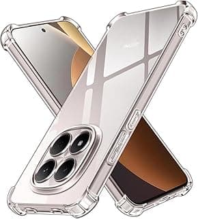 دلـع موبايلك جراب متوافق مع شاومي ريدمي نوت 15 برو 5G (غير متوافق مع ريدمي نوت 15 برو 4G)، جراب شفاف من السيليكون والبولي يوريثين الحراري غوريلا مضاد للصدمات بزوايا مضادة للصدمات - شفاف