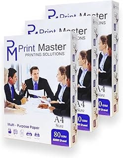 A4 Printing Paper 500 Sheets per pack, Multi Purpose for Laser Printers (3 Packs 80 GSM)