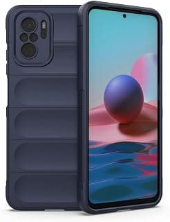 جراب سيليكون مضاد للصدمات لشاومي Redmi Note 10 4G / Redmi Note 10s (أزرق داكن)