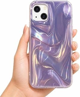 Ecosystem Luxury Case for iPhone 11/12 /13/14 + (13/14/15/16 Pro Max) – Shockproof Protective Cover, Stylish Iridescent Design, Camera Protection, Lightweight Slim Case - (W6, iPhone 15)