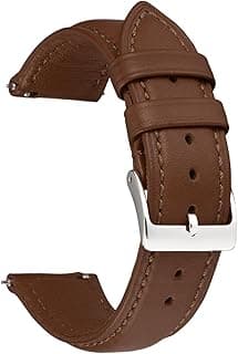 Next store 20mm Leather Watch Band Compatible with Samsung Gear Sport/Samsung Gear Sport/Samsung Watch 4/5/5 Pro/S2 Classic/Active 2 40mm 44mm/Amazfit GTS 3/GTS 4/4 Mini/GTS 2e