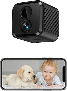 كاميرا ميني للمنزل 4K HD داخلية ببطارية لاسلكية واي فاي امنية تحكم بالتطبيق اصغر كاميرا مراقبة للغرفة ناني كام مع كشف حركة ورؤية ليلية