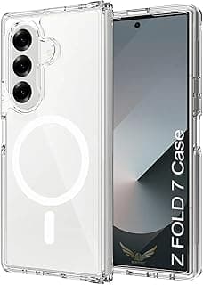 Case Compatible with Samsung Galaxy Z Fold 7, Clear Magnetic Cover for Z Fold 7, Military Grade Drop Protection Shockproof Phone Case for Galaxy Z Fold 7 (Z Fold 7 8.2inch)
