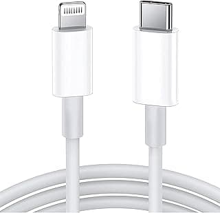 Cable PD USB-C to For Lightning Charging Cable Compatible with iPhone 6/7/8/X/XR/XS/XS Max/Plus and AirPods 3/Pro/Pro 2, PD Fast Charging Cable, White