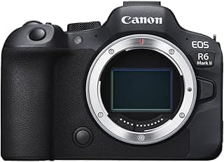 كاميرا EOS R6 Mark II - كاميرا بدون مرآة بإطار كامل (جسم الكاميرا فقط) - للصور والفيديو - 24.2 ميجابكسل، مستشعر CMOS، تصوير متتابع - معالج صور DIGIC X - تصوير فيديو 6K - كشف متقدم للأهداف