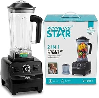 WINNING STAR Professional Blender & Grinder 1000W,10 Speed Control with Pulse, Stainless Steel Blades 2L - A1-710